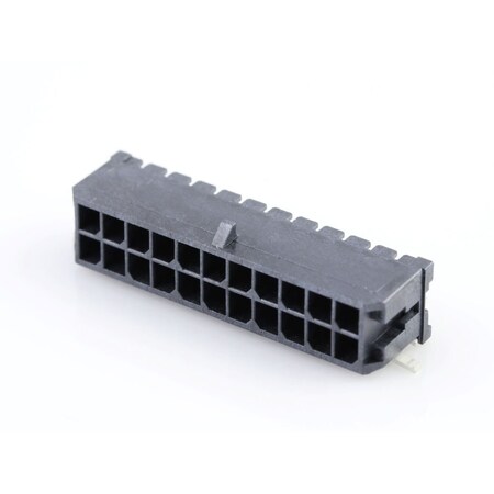 Molex Board Connector, 22 Contact(S), 2 Row(S), Male, Right Angle, Surface Mount Terminal, Locking, Black 430452211